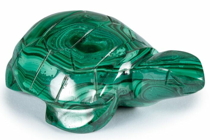 Flowery, Malachite Turtle Carving - DR Congo #337808